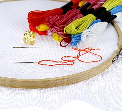 Pllieay 4 Pieces 14 Count Reserve Aida Cloth White Cross Stitch Cloth 45 x 30 cm Cotton Aida Fabric for Embroidery - Image 5