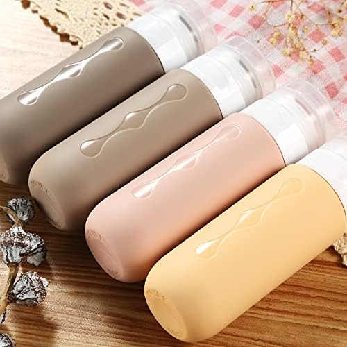 Gemice Travel Bottles for Toiletries Tsa Approved Travel Size Containers BPA Free Leak Proof Travel Tubs Refillable Liquid Travel Accessories for Cometic Shampoo and Lotion Soap, Apricot - Image 9