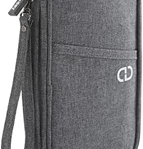 dayday® Passport Holder Travel Wallet Accessories Document Airplane Holiday Essentials Organiser Bag with RFID Blocking Unisex Family Cover Case | Gifts for Men Women