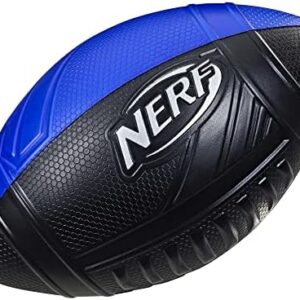 Nerf Pro Grip Football -- Classic Foam Ball -- Easy to Catch and Throw -- Great for Indoor and Outdoor Play -- Blue