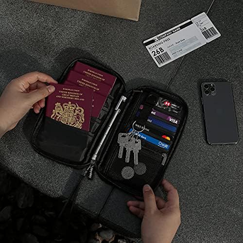 dayday® Passport Holder Travel Wallet Accessories Document Airplane Holiday Essentials Organiser Bag with RFID Blocking Unisex Family Cover Case | Gifts for Men Women - Image 5