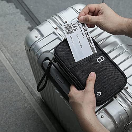 dayday® Passport Holder Travel Wallet Accessories Document Airplane Holiday Essentials Organiser Bag with RFID Blocking Unisex Family Cover Case | Gifts for Men Women - Image 7