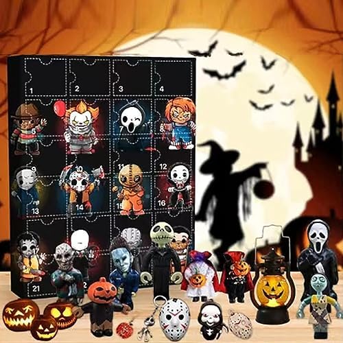 Halloween Horror Figurines Advent Calendar 2023 for Kids, 24 Days Halloween Calendar Countdown Halloween Doll Figures Collectibles Gift, 24 Pcs Halloween Tree Decorations Hanging Ornament Gift (c) - Image 5