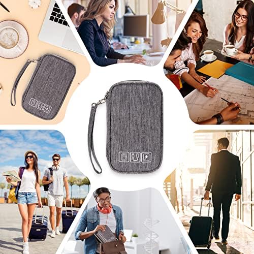 OrgaWise Accessories Bag Travel Electronics Organiser Cables Case for Power Bank, Charging Cable, Power Bank,Tablet, ect (S-Grey) - Image 7