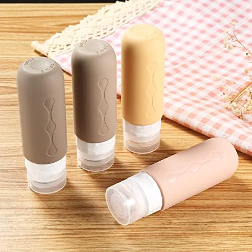 Gemice Travel Bottles for Toiletries Tsa Approved Travel Size Containers BPA Free Leak Proof Travel Tubs Refillable Liquid Travel Accessories for Cometic Shampoo and Lotion Soap, Apricot - Image 7