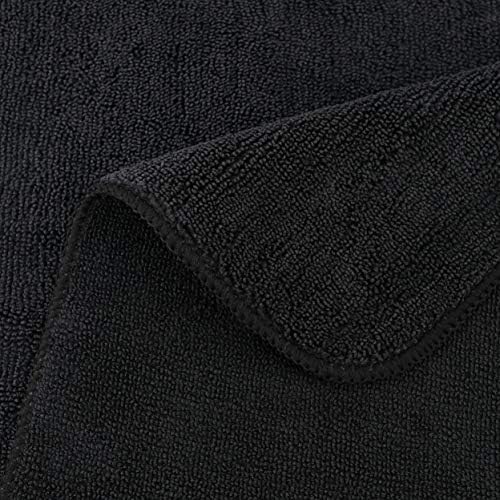 Polyte Premium Microfiber Cleaning Towel, 40 x 40 cm, 12 Pack (Black) - Image 4