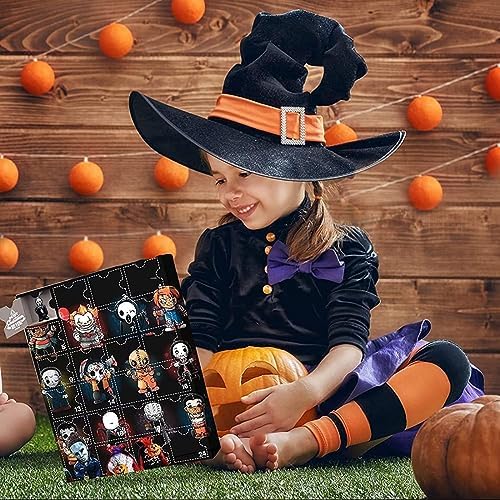 Halloween Horror Figurines Advent Calendar 2023 for Kids, 24 Days Halloween Calendar Countdown Halloween Doll Figures Collectibles Gift, 24 Pcs Halloween Tree Decorations Hanging Ornament Gift (c) - Image 2