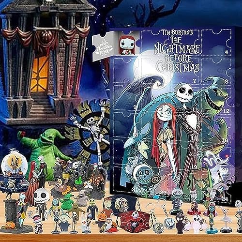 Halloween Horror Figurines Advent Calendar 2023 for Kids, 24 Days Halloween Calendar Countdown Halloween Doll Figures Collectibles Gift, 24 Pcs Halloween Tree Decorations Hanging Ornament Gift (c) - Image 3
