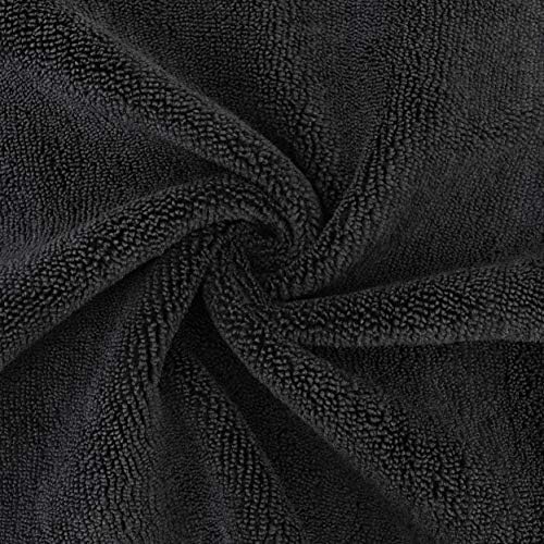 Polyte Premium Microfiber Cleaning Towel, 40 x 40 cm, 12 Pack (Black) - Image 3